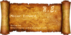 Meier Erhard névjegykártya